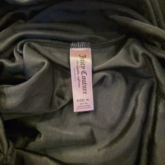 Juicy Couture One Piece Bodysuit Outfit Velvet Y2K Black gold Womens M - Picture 5 of 5